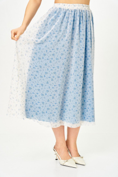 Жакет, юбка Aira Style 24142 голубой - фото 4