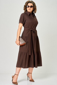 Платье EVA GRANT 7168С шоколад - фото 4