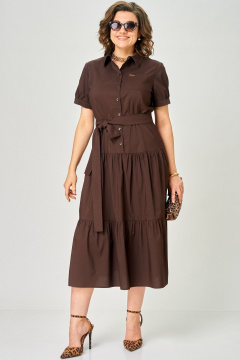 Платье EVA GRANT 7168С шоколад - фото 2