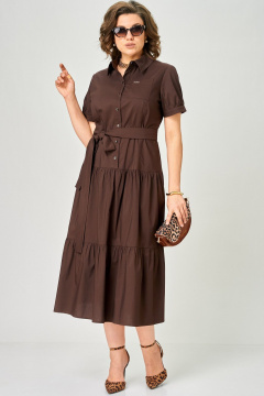 Платье EVA GRANT 7168С шоколад - фото 1