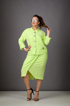Жакет, юбка Rosheli 1178 салатовый - фото 5