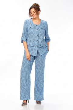 Брюки, жакет Tensi 412 голубой - фото 2