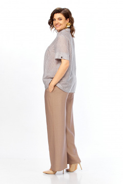 Блуза, брюки Matini 1.1319 бежевый_семечки - фото 3