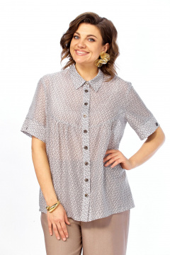 Блуза, брюки Matini 1.1319 бежевый_семечки - фото 2