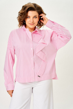 Блуза Michel chic 798 полоска_розовая - фото 1