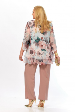Блуза, брюки Элль-стиль 2213/15 капучино - фото 5