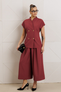 Брюки, жилет Anastasia 1330 клюква - фото 3