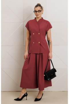 Брюки, жилет Anastasia 1330 клюква - фото 2