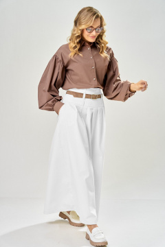 Блуза, юбка ARTELLA А-1022 шоколад+белый - фото 2