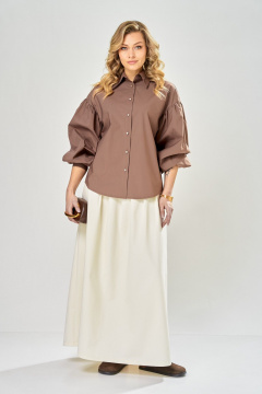 Блуза, юбка ARTELLA А-1022 шоколад+молочный - фото 4
