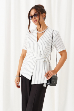 Брюки, жакет Beautiful&Free 6444 бело-черный - фото 5