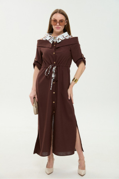 Платье NikVa 985-3 шоколад - фото 1