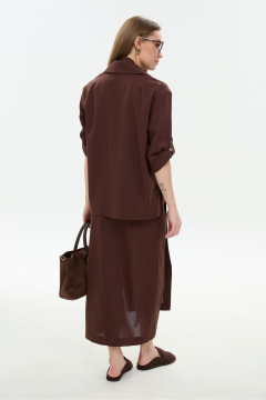 Жакет, юбка NikVa 972-6 шоколад - фото 4