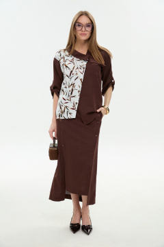 Юбка NikVa 971-6 шоколад - фото 1