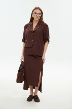 Юбка NikVa 971-6 шоколад - фото 2