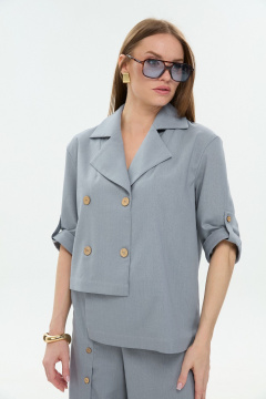 Брюки, жакет NikVa 979-7 серый - фото 2