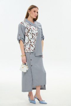 Юбка NikVa 971-7 серый - фото 1