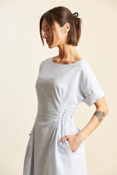 Платье Rivoli 7200 бело-голубой - фото 5