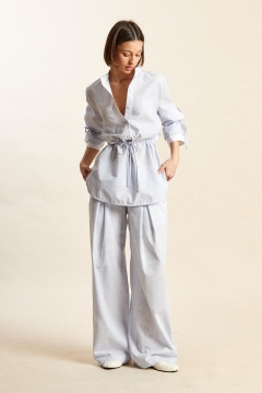 Блуза, брюки Rivoli 9040 бело-голубой - фото 2