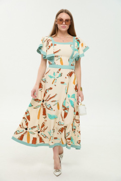 Платье NikVa 984-2 мята_и_бохо_мультиколор - фото 3