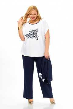 Брюки, кардиган, топ Grace for you 312 синий - фото 5