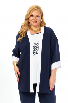 Брюки, кардиган, топ Grace for you 312 синий - фото 2