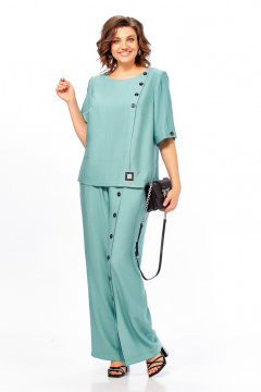 Блуза, брюки Ольга Стиль С-1022 ментол - фото 5