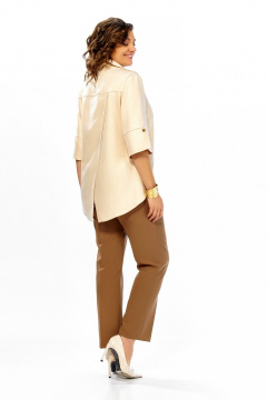 Блуза, брюки Ольга Стиль С-987 золото-коричневый - фото 2