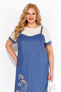 Платье Линия Л Б-2119 голубой - фото 3