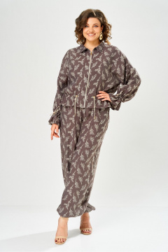 Брюки, бомбер Bonna Image 1060/1 коричневый - фото 1