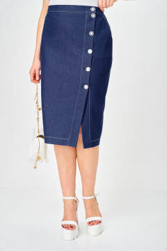 Жакет, юбка Vilena 1152 джинс - фото 3