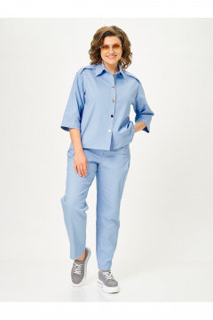 Брюки, жакет Vilena 1158 голубой - фото 1