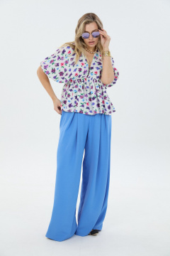 Блуза, брюки LM К8187 цветная_лазурь - фото 2