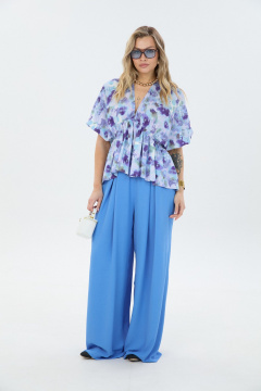 Блуза, брюки LM К8187 анютины_глазки - фото 1