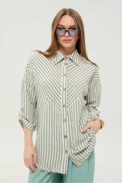 Рубашка NikVa 953-5 мятные_полосы - фото 1