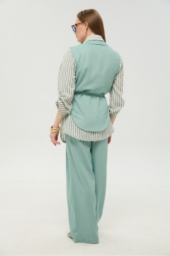Брюки, жилет, рубашка NikVa 956-5 мята_мятные полосы - фото 2