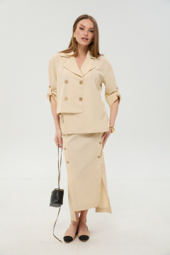 Жакет, юбка NikVa 972-10 песок - фото 1