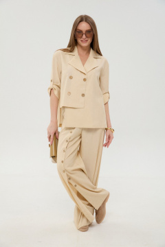 Брюки, жакет NikVa 979-10 песок - фото 5