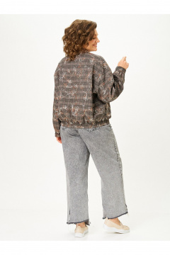 Бомбер Zlata 4469 коричневый - фото 3