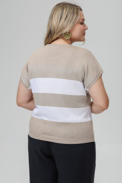 Джемпер Romgil РВ0516-ХМ4 бежевый_лайт,белый,серебро - фото 2