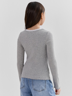 Лонгслив Mark Formelle 127988/25-39832Ц-1 серый_меланж_4425B - фото 2