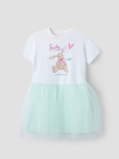 Платье Mark Formelle 157990/25-40961П-16-3 белый_св.мята_печать_3_сл_на_пол_Д - фото 2