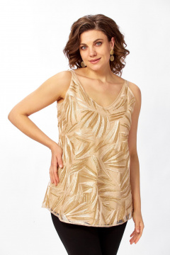 Топ Avenue 0349-4 песочный_пайетки - фото 1