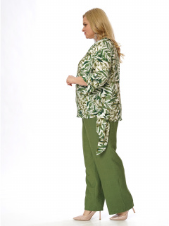Блуза, брюки Пинск-Стиль 4145 оливковый - фото 4