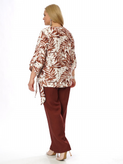 Блуза, брюки Пинск-Стиль 4145 коричневый - фото 5
