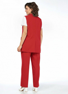 Брюки, жилет Пинск-Стиль 3124 красный - фото 2