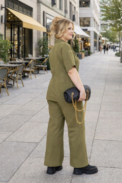 Брюки, жакет Anastasia м-к997 олива - фото 5