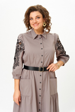 Платье Rishelie 996.4 бежевая_пудра - фото 3