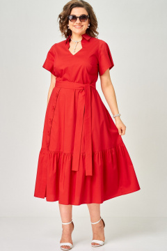 Платье EVA GRANT 7325В красный - фото 4