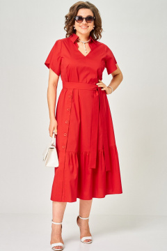 Платье EVA GRANT 7325В красный - фото 1